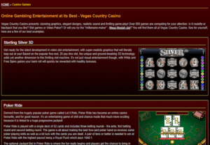 Vegas Country Casino_Game Lobby