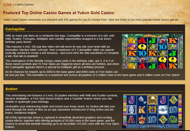 Yukon gold casino