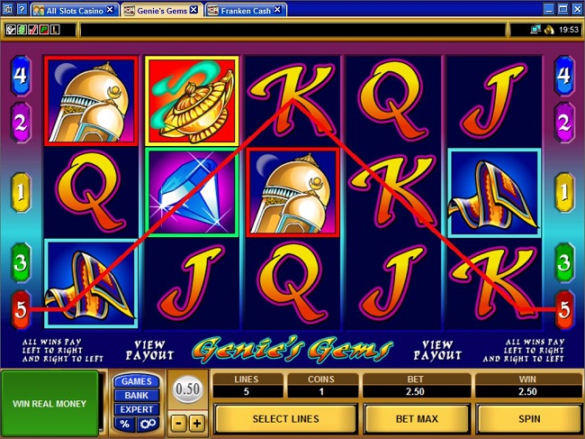 Genie’s Gems Online Video Slot