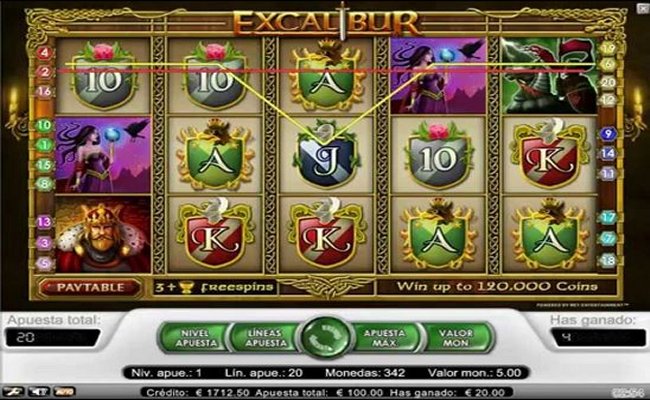 Excalibur Online Video Slot