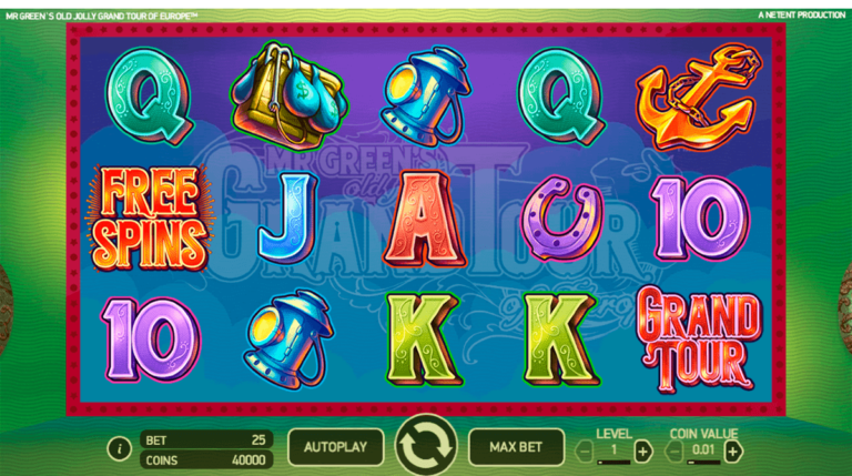 Mr Green’s Old Jolly Grand Tour of Europe Online Video Slot