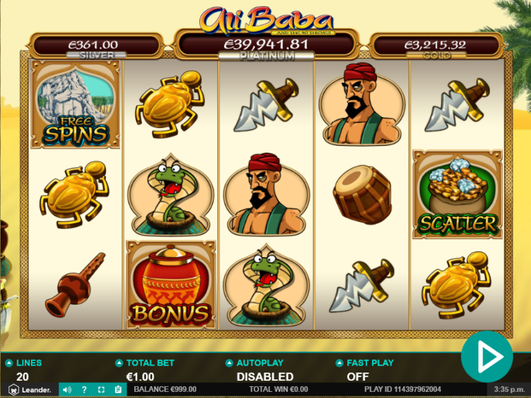 Ali Baba and the 40 Thieves Online Video Slot