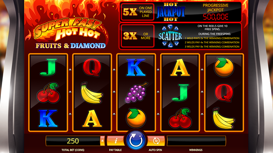 Super Fast Hot Hot Fruits and Diamond Online Video Slot