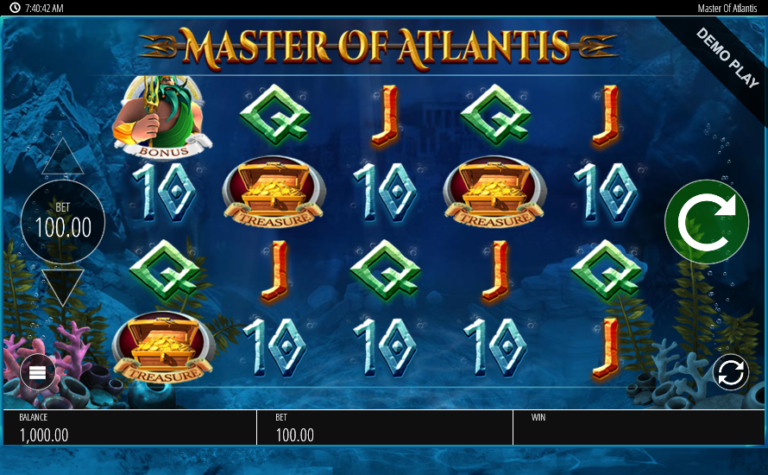 Masters of Atlantis Online Video Slot