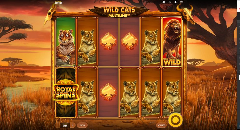 Wild Cats Multiline Online Video Slot
