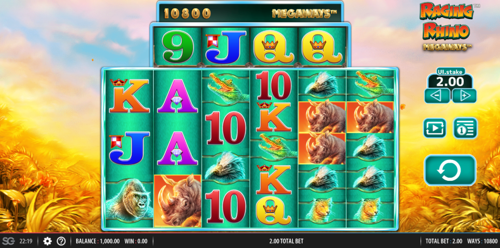 Raging Rhino Megaways Online Video Slot