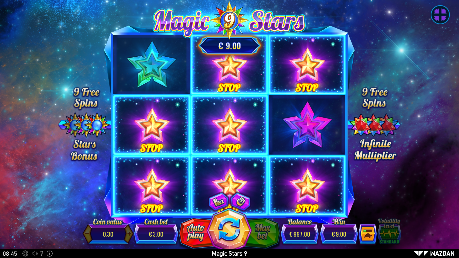 Magic Stars 9 Online Video Slot