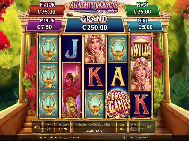 Almighty Jackpots: Garden of Persephone Online Video Slot