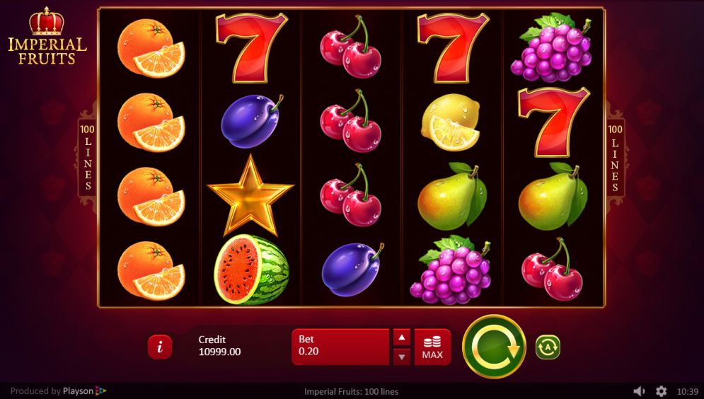 Imperial Fruits: 100 Lines Online Video Slot