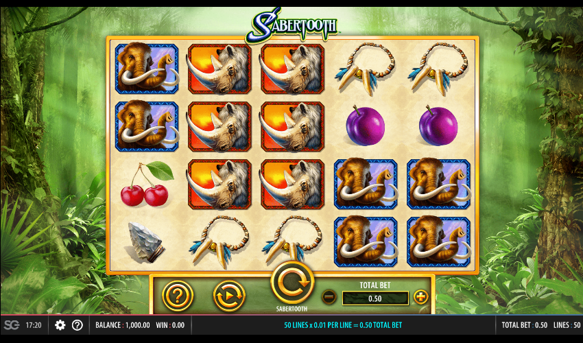 Sabertooth Online Video Slot