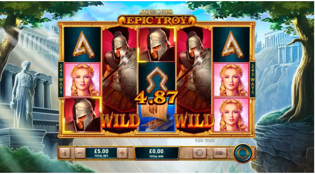 Age of the Gods: Epic Troy Online Video Slot