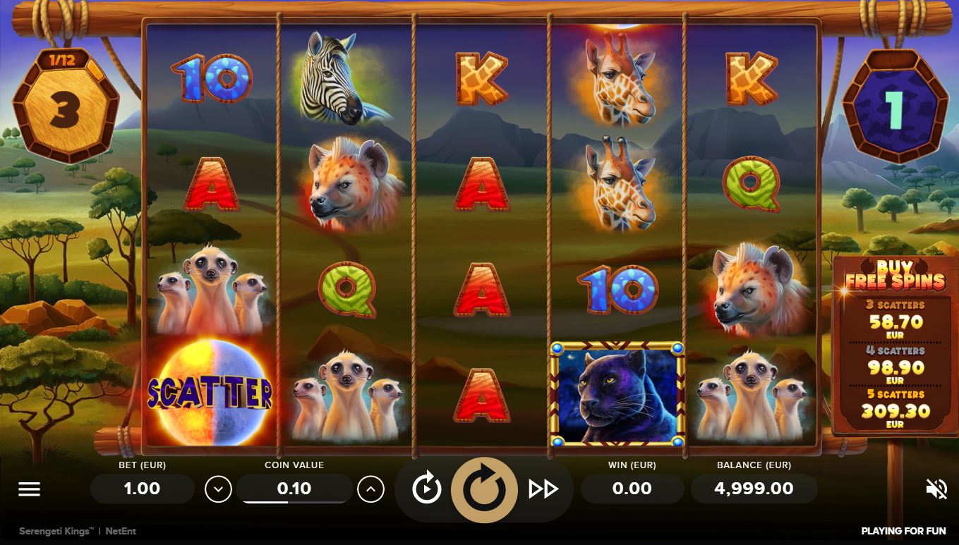 Serengeti Kings Online Video Slot