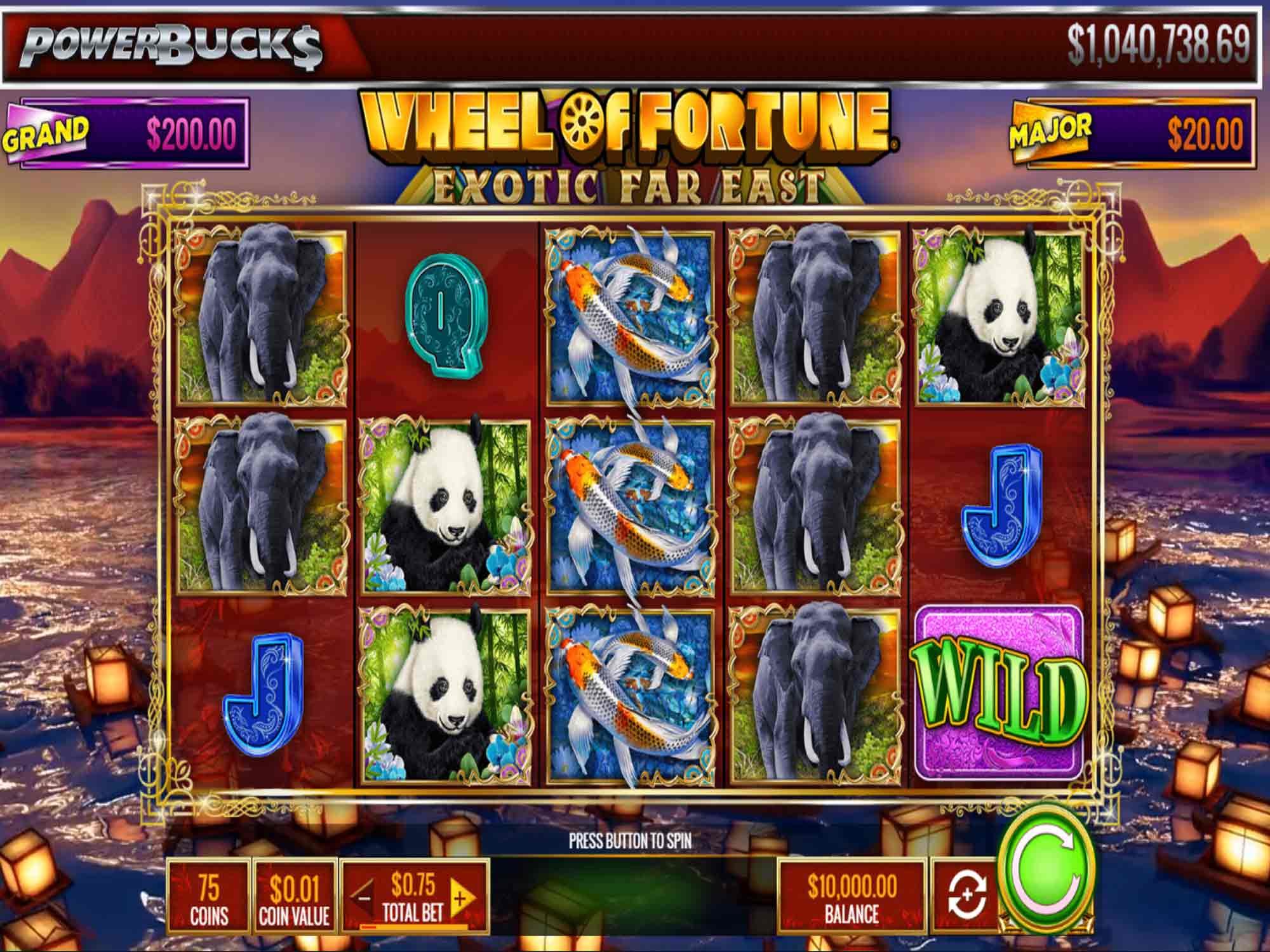 Powerbucks Wheel of Fortune Exotic Far East Online Video Slot