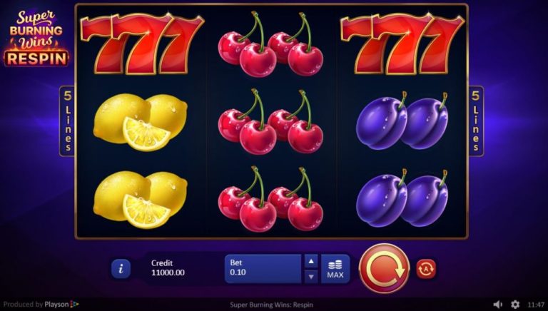 Super Burning Wins: Respin Online Video Slot
