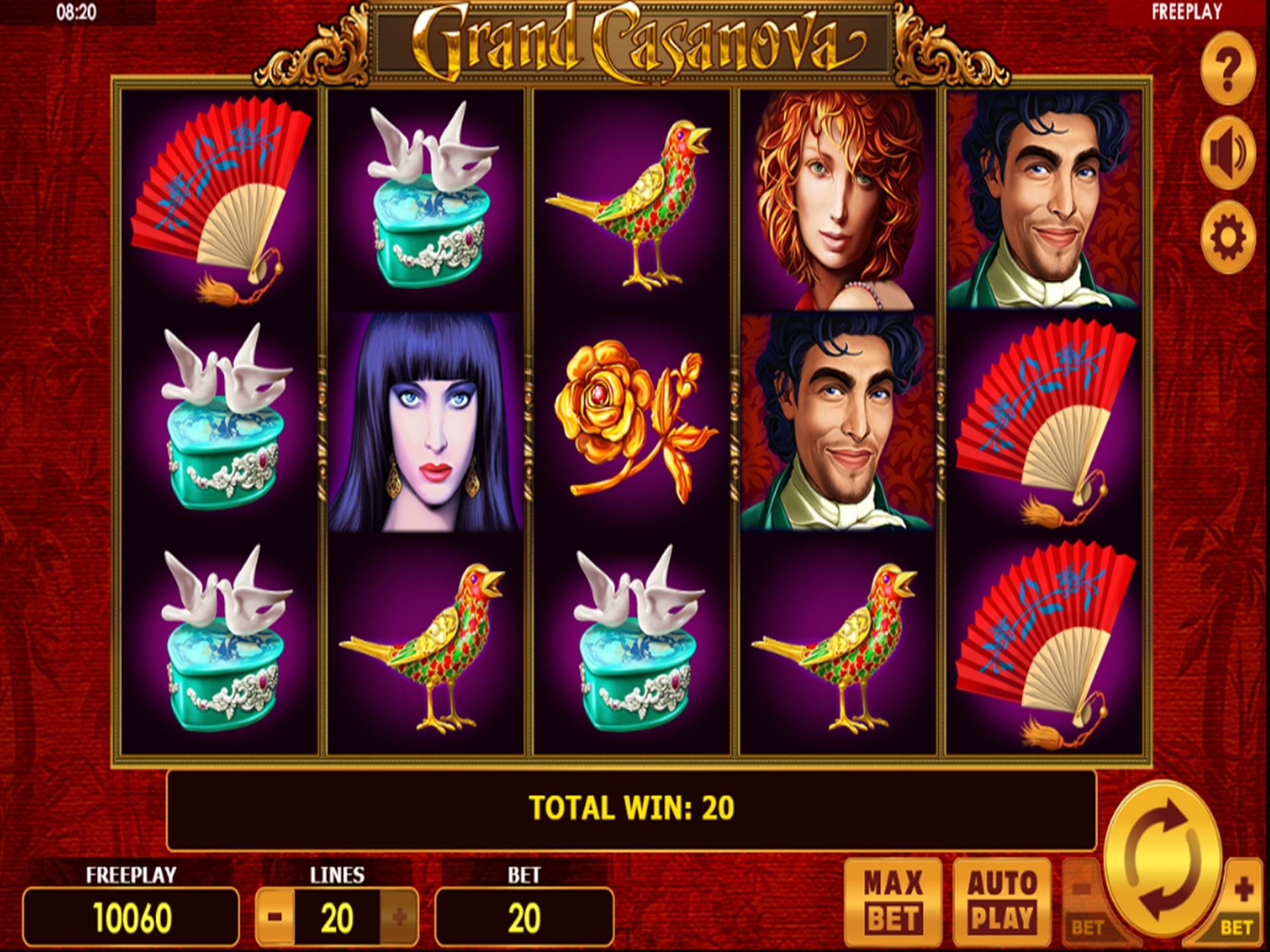 Grand Casanova Online Video Slot