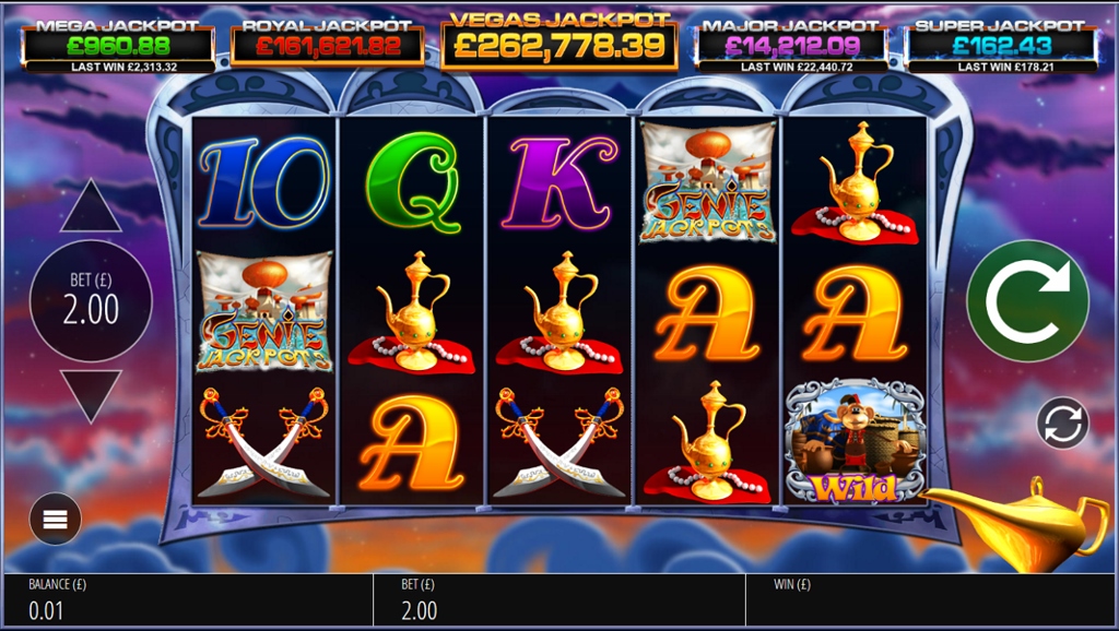 Genie Jackpots Vegas Millions Online Video Slot
