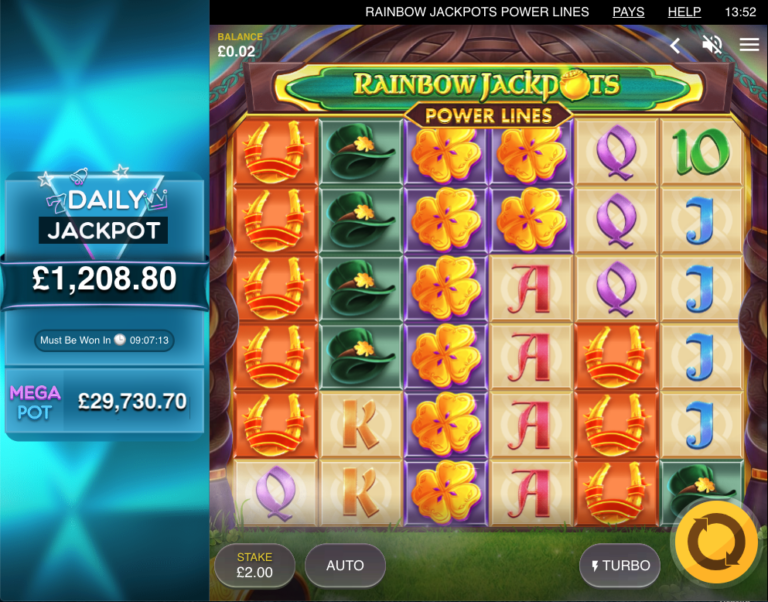 Rainbow Jackpots: Power Lines Online Video Slot