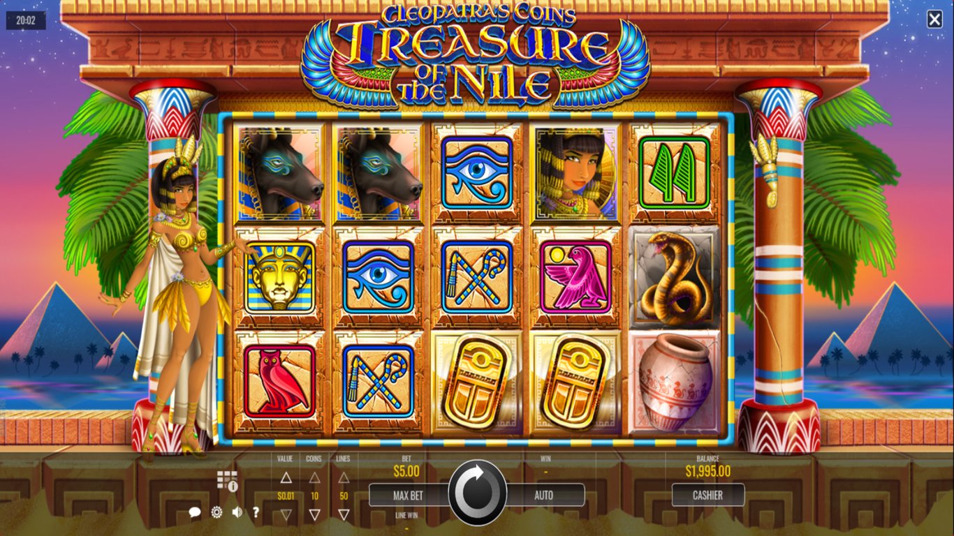 Cleopatra’s Coins: Treasure of the Nile Online Video Slot