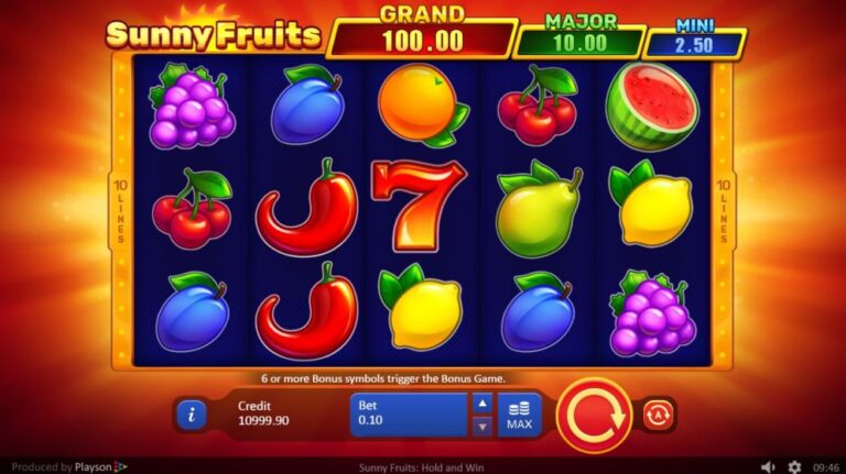 Sunny Fruits: Hold and Win Online Video Slot