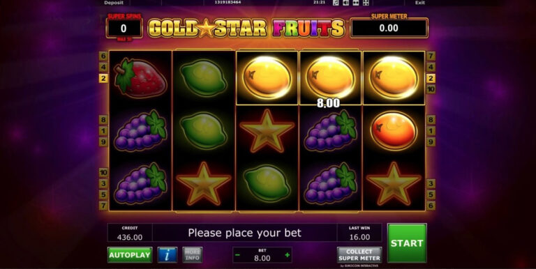 Gold Star Fruits Online Video Slot
