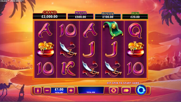 Jinns Moon: Fire Blaze Jackpots Online Video Slot