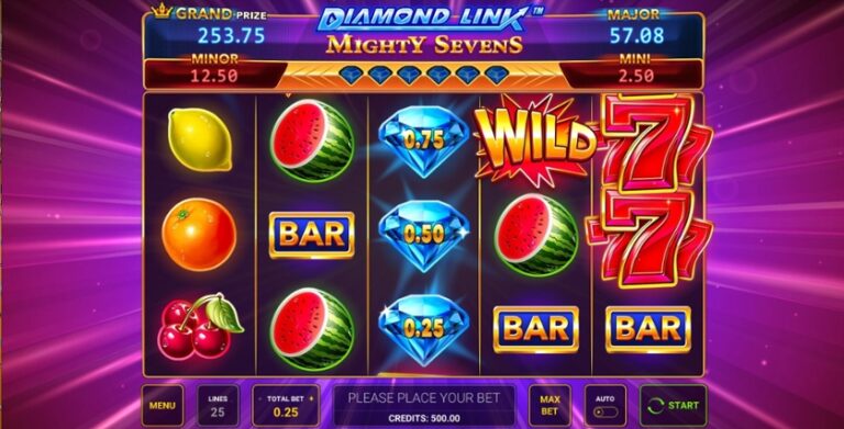 Diamond Link: Mighty Sevens Online Video Slot