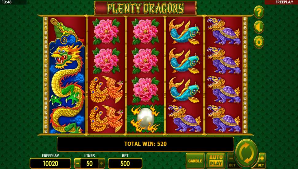 Plenty Dragons Online Video Slot