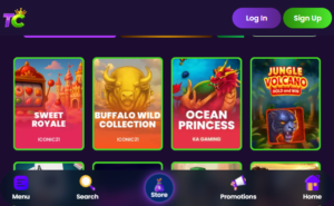 Thrill Coins games lobby screenshot