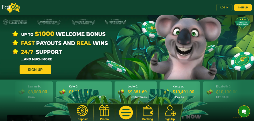 FairGo casino lobby screenshot