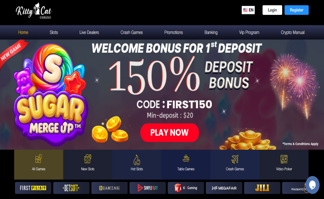 Kitty Cat Casino lobby screenshot