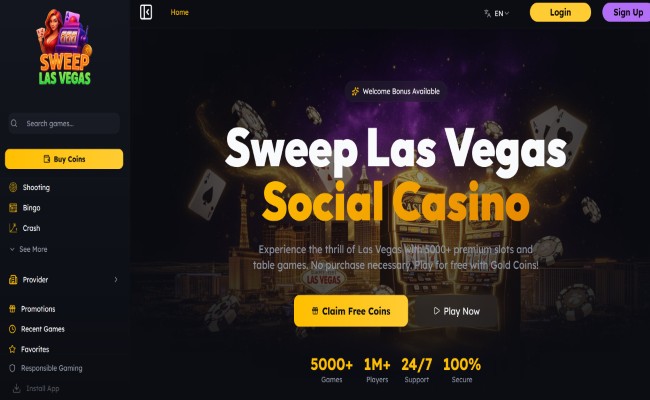 Sweep Las Vegas casino lobby screenshot