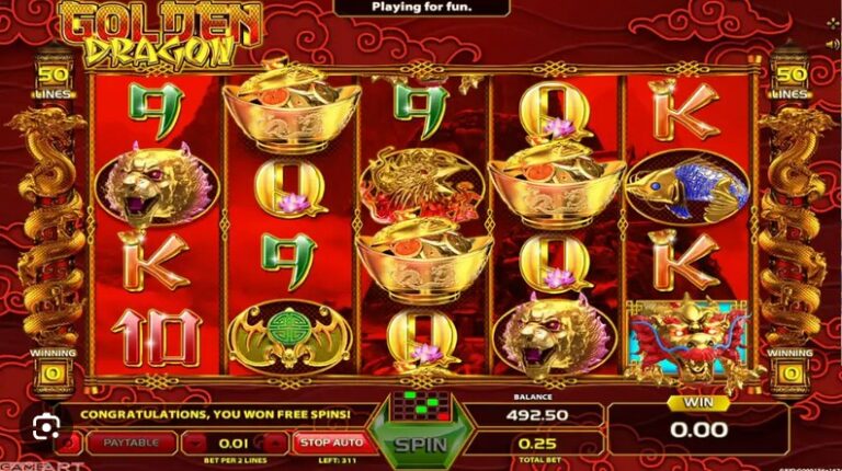 Golden Flaming Dragon Online Video Slot