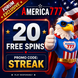 America777 forum exclusive 20 free spins promo code STREAK
