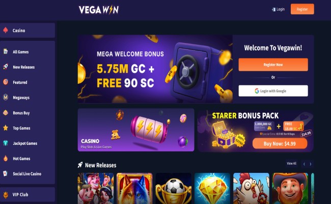 Vega Win casino lobby screenshot