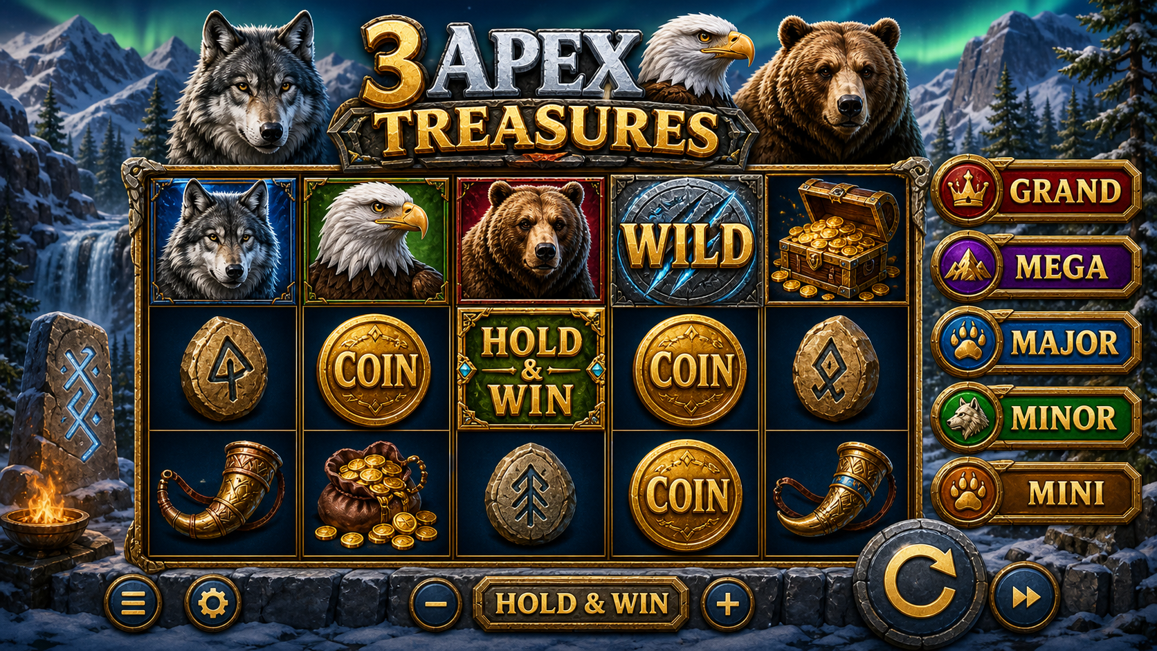 3 Apex Treasures Online Video Slot
