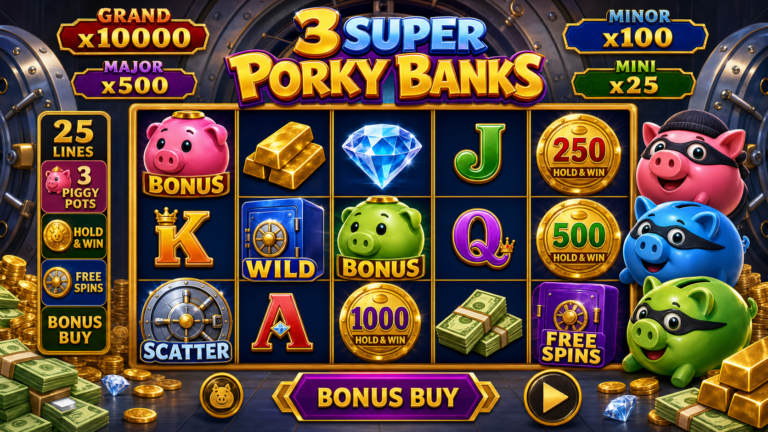 3 Super Porky Banks slot screenshot