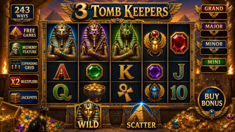 3 Tomb Keepers Online Video Slot