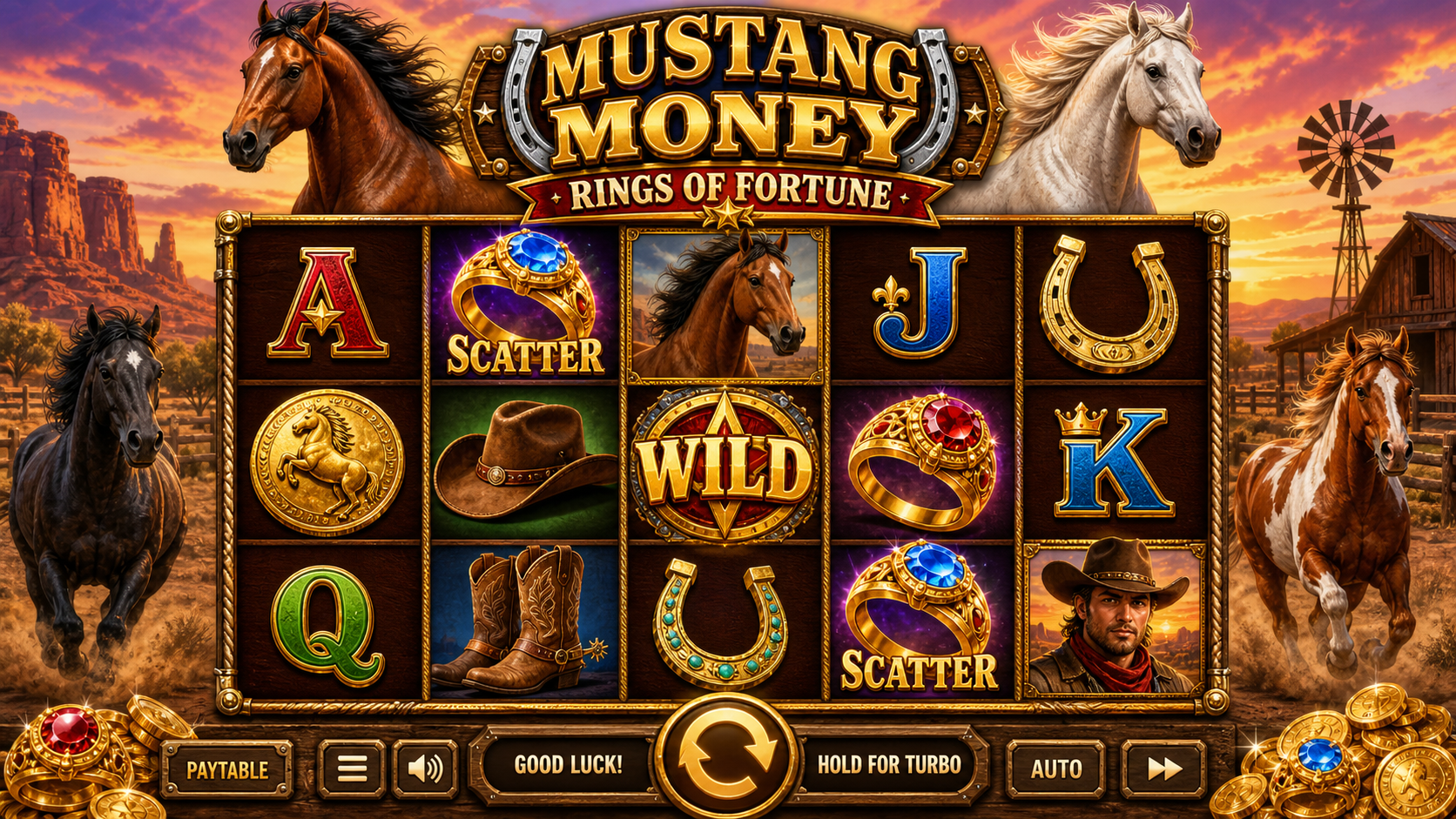 Mustang Money Rings of Fortune Online Video Slot
