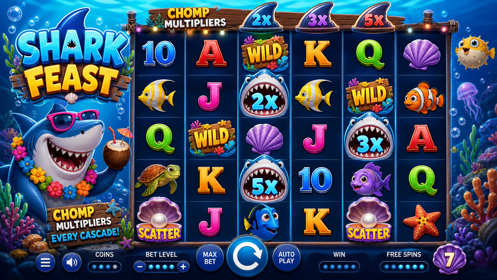 Shark Feast Online Video Slot