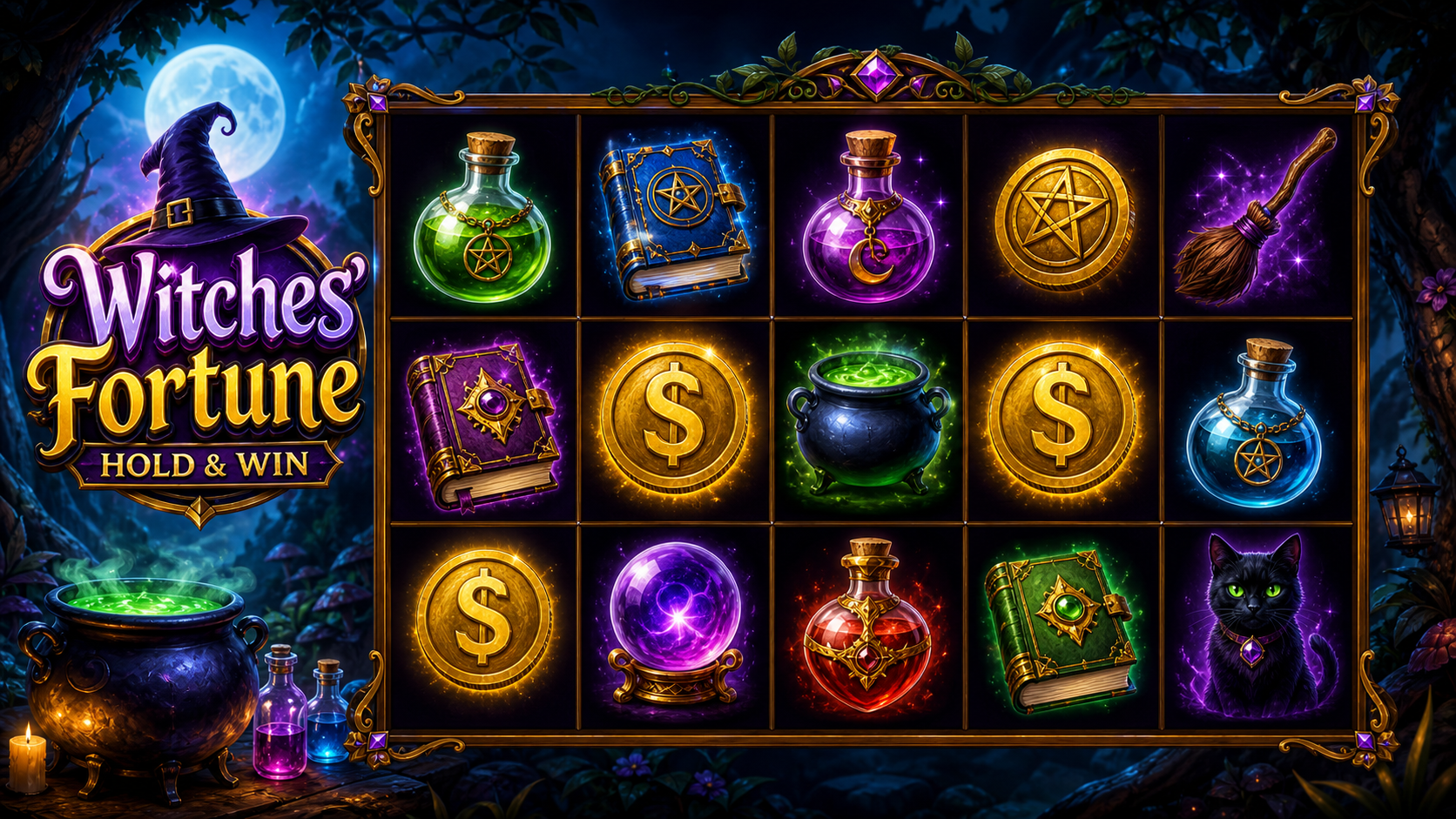 Witches' Fortune: Hold & Win Online Video Slot