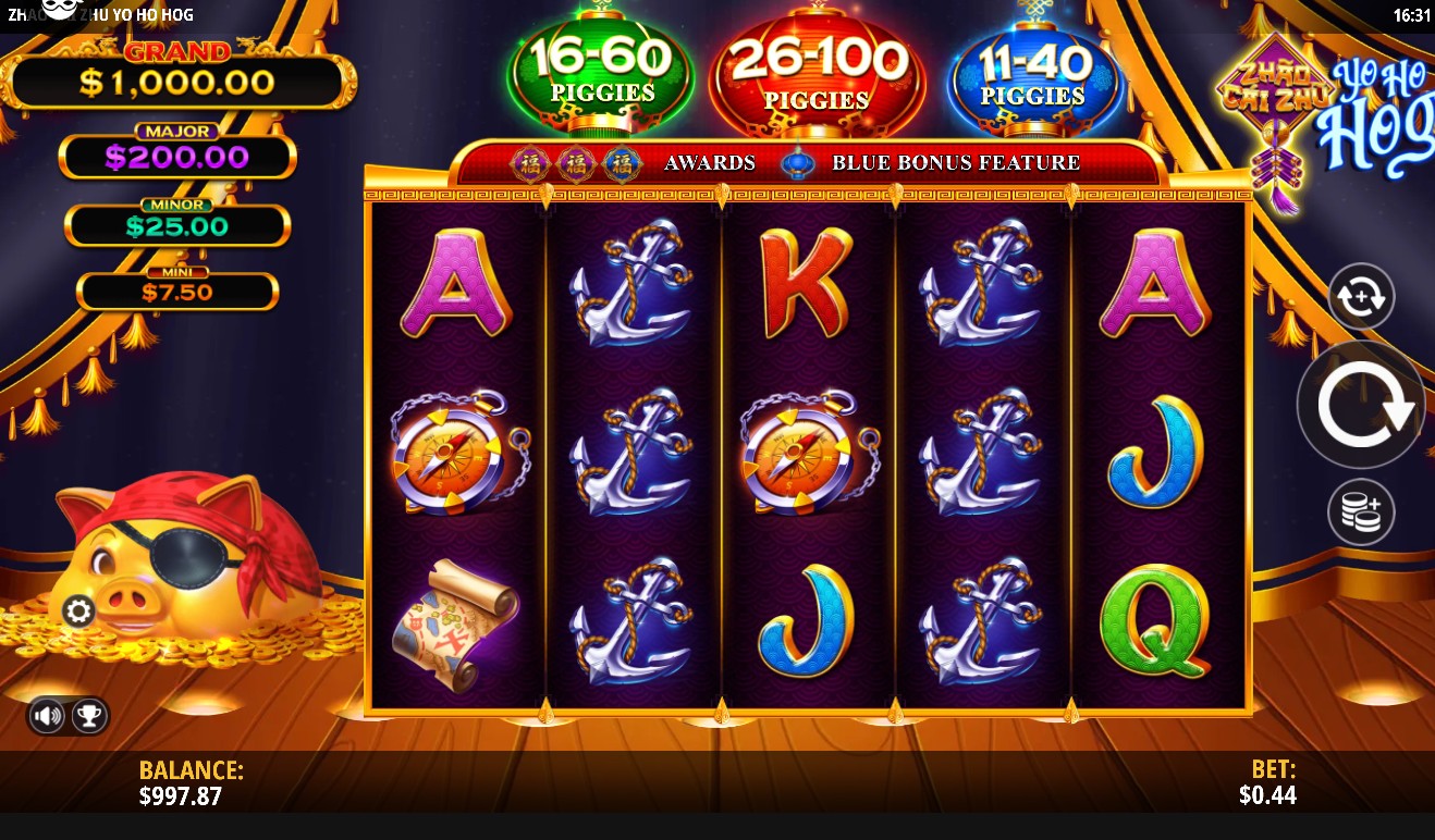 Zhao Cai Zhu Yo Ho Hog Online Video Slot