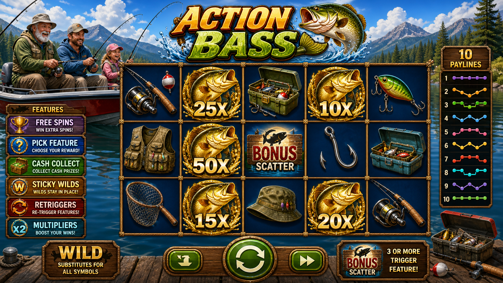 Action Bass Online Video Slot