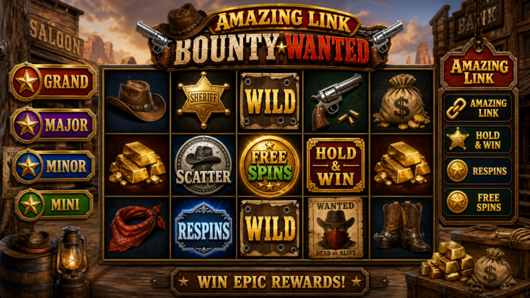 Amazing Link Bounty Wanted Online Video Slot