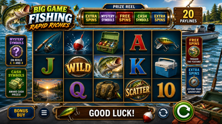 Big Game Fishing Rapid Riches slot screenshot