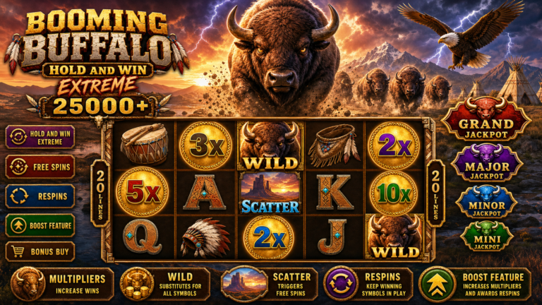 Booming Buffalo Hold and Win Extreme 25000 Online Video Slot