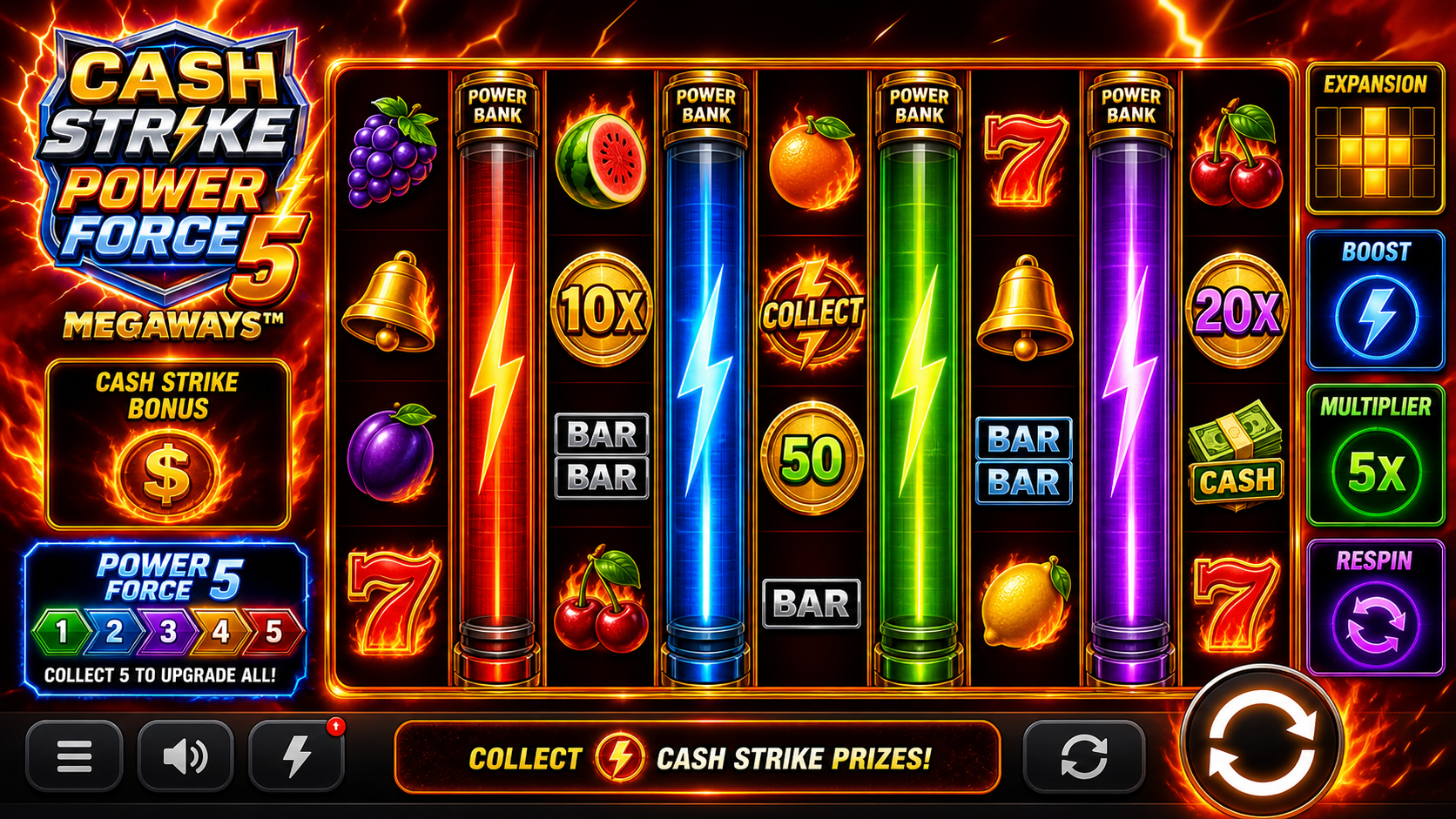 Cash Strike Power Force 5 Megaways Online Video Slot