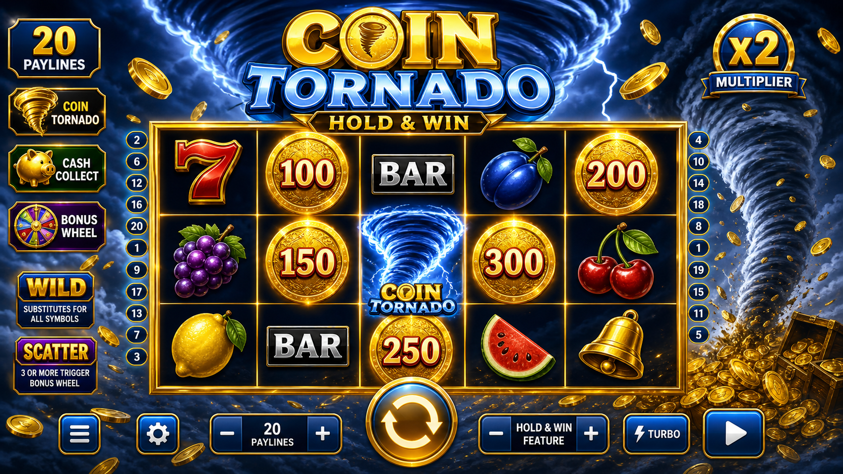 Coin Tornado Online Video Slot