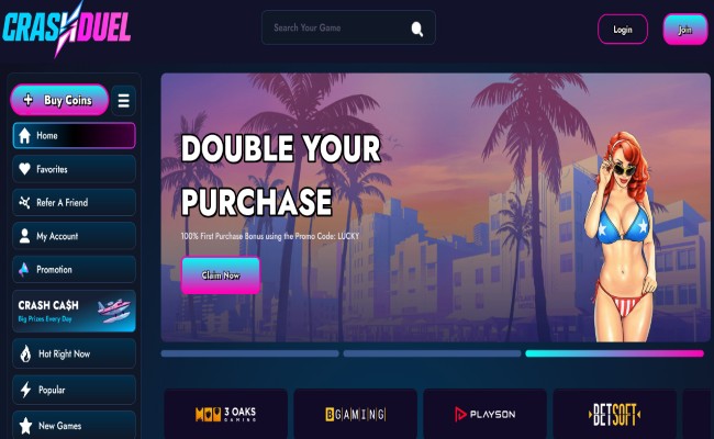 Crash Duel casino lobby screenshot