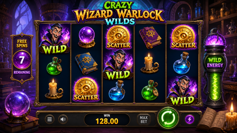 Crazy Wizard Warlock Wilds slot screenshot