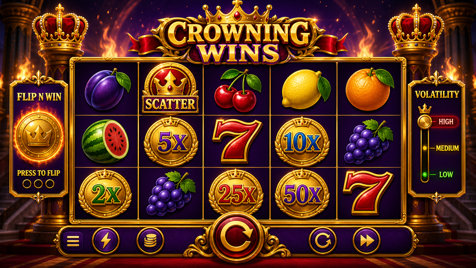 Crowning Wins Online Video Slot